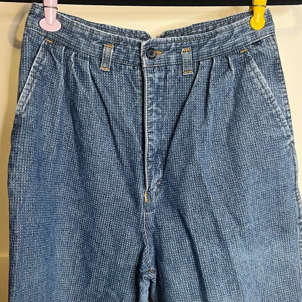 Brittania Pentimento Junior’s (VTG 11)  27x32 High Waist Checkered Mom Jeans